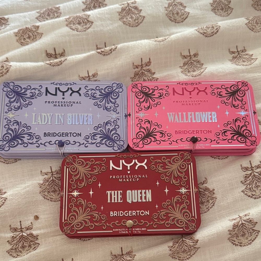 NYX Makeup Palette Trio - Silver, Pink, Red
